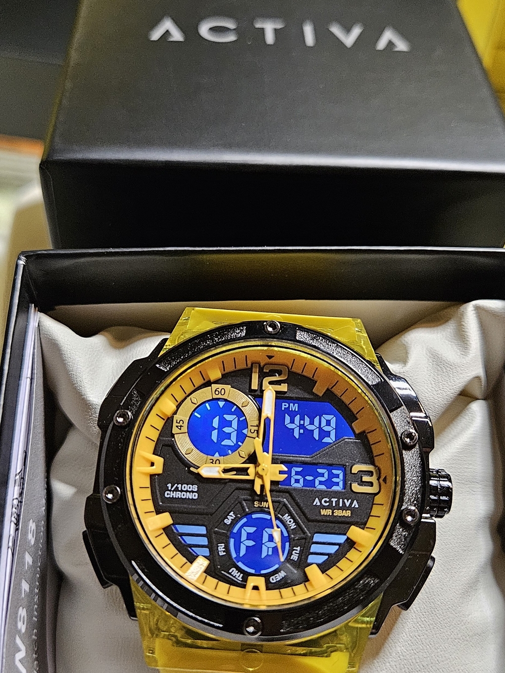 Invicta Activa Digital Watch ACW8118-001 – Bold Yellow Sport Chrono-NWT